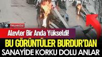 Burdur Sanayide Korku Dolu Anlar: 2 Kişi Yaralandı