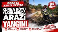 Kurna Köyü Yakınlarında Arazi Yangını
