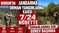 Burdur'da Jandarma Orman Yangınlarına Karşı 7/24 Nöbette