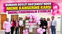 Burdur Devlet Hastanesi'nden meme kanserine karşı önemli farkındalık etkinliği