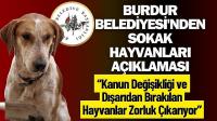 Burdur Belediyesi'nden Sokak Hayvanları Açıklaması