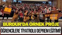 Burdur’da Miniklere Afet Eğitimi Tiyatro Sahnesinde Verildi