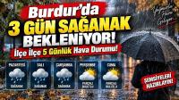 Burdur’da 3 Gün Sağanak Bekleniyor! İlçe İlçe Hava Durumu