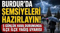 Burdur’da Şemsiyeleri Hazırlayın! 5 Günlük Hava Durumu Tahminleri!