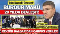MAKÜ 20 Yılda Devleşti: Rektör Dalgar’dan Çarpıcı Veriler