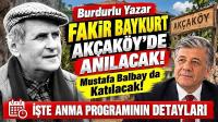 Burdurlu Yazar Fakir Baykurt Akçaköy’de Anılacak