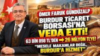 Ömer Faruk Gündüzalp Burdur Ticaret Borsası’na Veda Etti