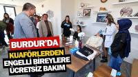 Burdur'da Kuaförlerden Engelli Bireylere Ücretsiz Bakım