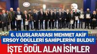 6. Uluslararası Mehmet Akif Ersoy Ödülleri Sahiplerini Buldu!