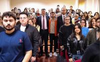 Rektör Dalgar ilçe ziyaretlerinde öğrencilerle buluştu