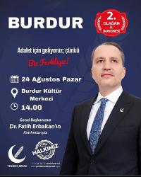 Fatih Erbakan, Burdur'a Geliyor