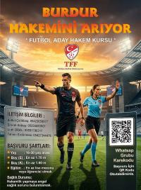 Burdur'da Futbol Aday Hakem Kursu Açılıyor
