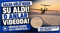 Salda Gölü’nden su alan tanker uçak vatandaşın kamerasında!