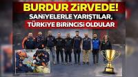 Burdur Zirvede! Saniyelerle Yarıştılar, Türkiye Birincisi Oldular
