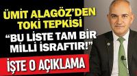 Ümit Alagöz’den TOKİ Konut Dağılımına Sert Tepki: “Bu Liste Tam Bir Milli İsraftır!”