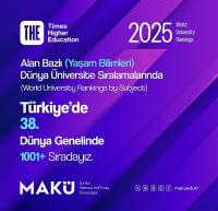 MAKÜ, Yaşam Bilimleri Alanında Dünya Sıralamasında Yerini Aldı