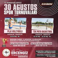 Burdur’da Plaj Voleybolu ve Basketbol Heyecanı