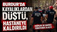 Burdur’da Kayalıklardan Düştü, Hastaneye Kaldırıldı