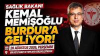 Sağlık Bakanı Kemal Memişoğlu Burdur’a Geliyor! İşte Ziyaret Programı