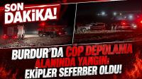 Burdur'da çöp depolama alanında yangın: Ekipler seferber oldu!