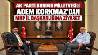 AK Parti Burdur Milletvekili Adem Korkmaz’dan MHP İl Başkanlığına Ziyaret