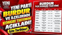 YENİ Parti Burdur’da Kongre Takvimini Açıkladı: İşte Tarihler