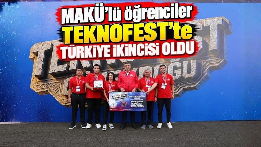 MAKÜ’lü öğrenciler TEKNOFEST’te Türkiye ikincisi oldu