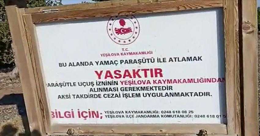 SALDA’DA YAMAÇ PARAŞÜTÇÜLERİNE BİR YASAK DAHA