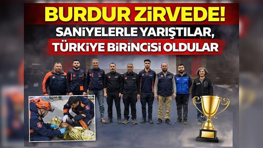 Burdur Zirvede! Saniyelerle Yarıştılar, Türkiye Birincisi Oldular