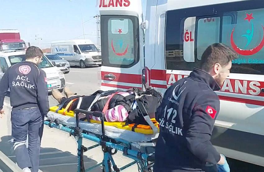Otomobilden atlayan kadın yaralandı