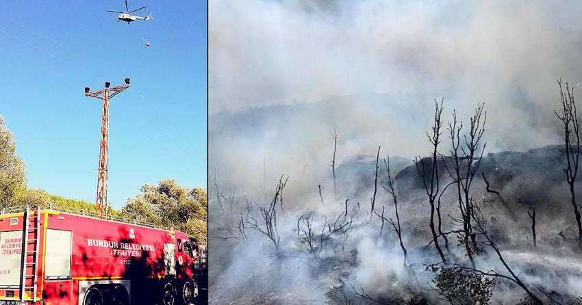 Bucak Kuşbaba Köyünde Makilik Yangını