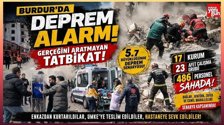 Burdur’da Deprem Tatbikatı Gerçeği Aratmadı! 5.7’lik Deprem Senaryosu!