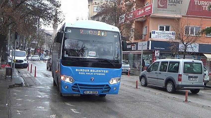 Burdur'da halk otobüsü çalışma saatleri düzenlendi