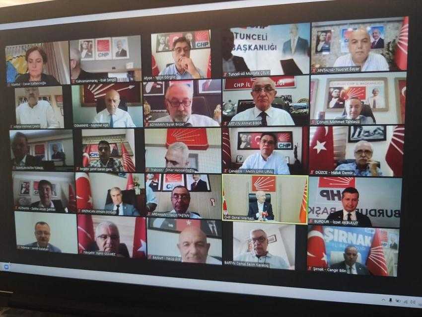 CHP İl Başkanları Toplantısı Video Konferans Yöntemi İle Yapıldı