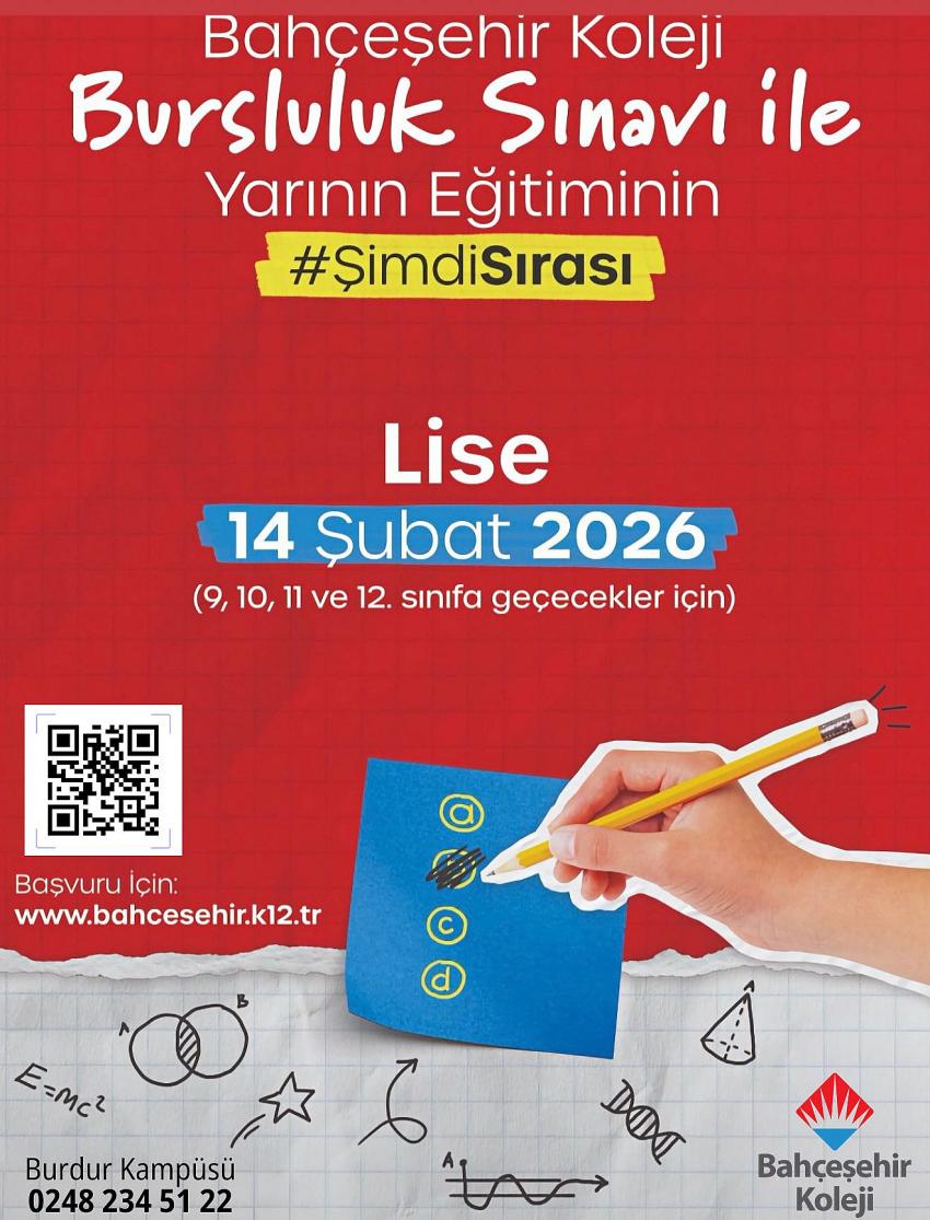 Bahçeşehir Koleji Lise Bursluluk Sınavı Başvurularında Son 2 Gün!