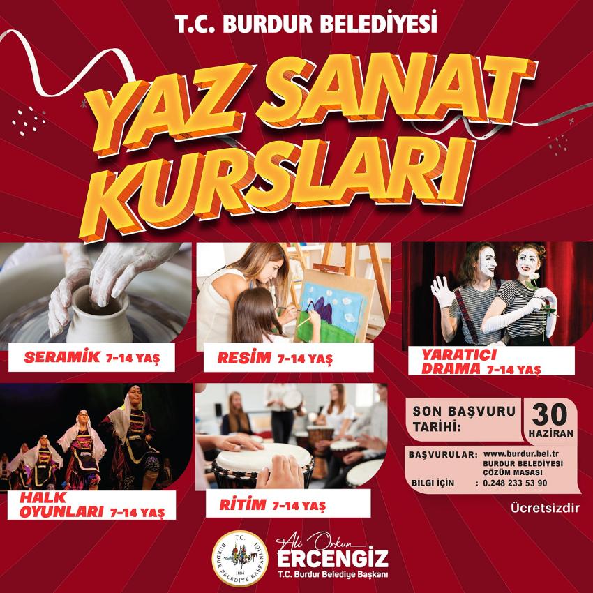 Burdur Belediyesi’nden çocuklara yaz etkinlikleri