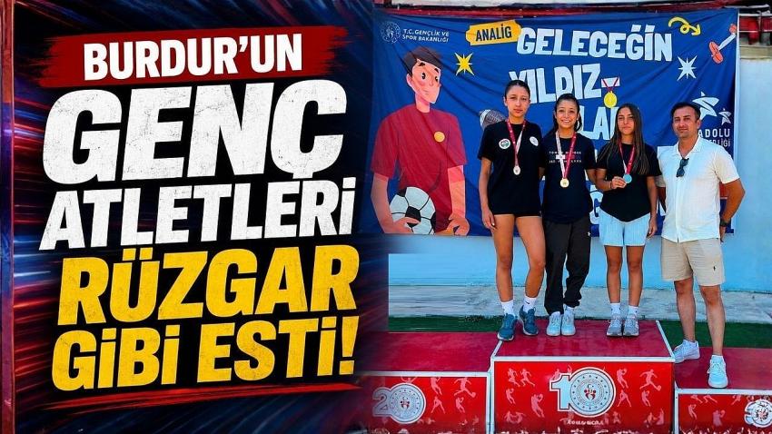 Burdur’un Genç Atletleri Rüzgar Gibi Esti