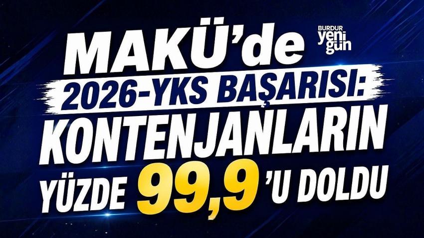 MAKÜ’de 2026-YKS başarısı: Kontenjanların yüzde 99,9’u doldu
